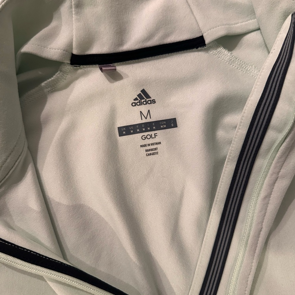 Adidas Mint Green Quarter-Zip Pullover - Picture 3 of 10